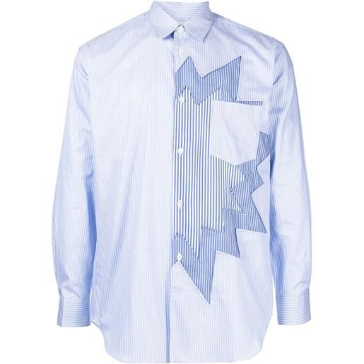 Comme Des Garçons Shirt camicia con applicazione - blu