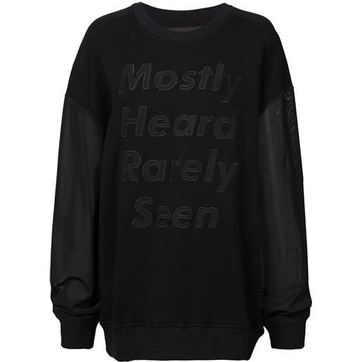 Mostly Heard Rarely Seen a strange day sweatshirt - nero