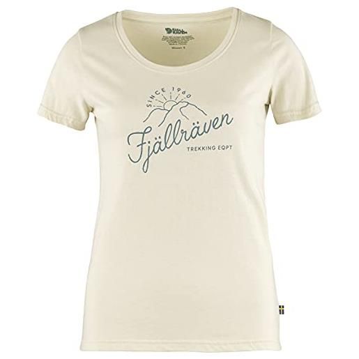 Fjällräven sunrise t-shirt w, maglietta a maniche corte, donna, bianco (chalk white), xl