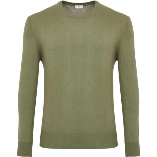 Camicissima maglia girocollo verde militare cotone
