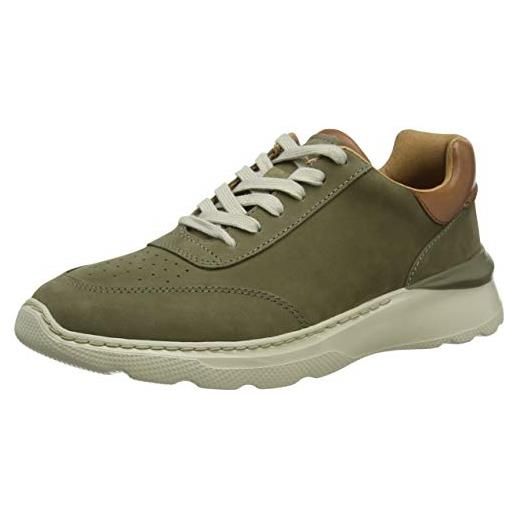 Clarks sprintlitelace, scarpe da ginnastica uomo, olive nubuck, 40 eu