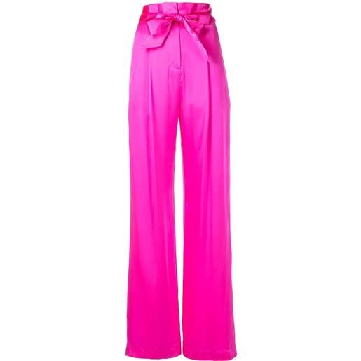 Michelle Mason pantaloni a vita alta - rosa