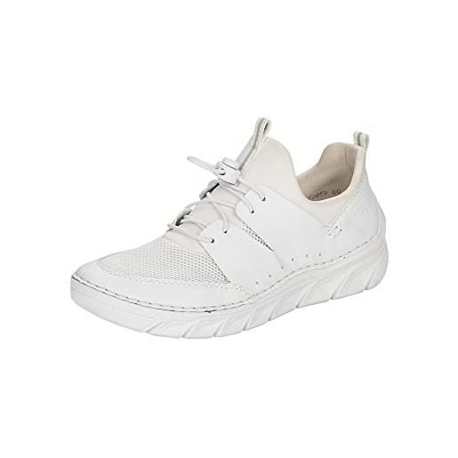 Rieker 55059, scarpe da ginnastica donna, bianco, 42 eu