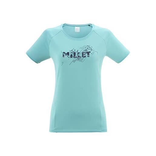 MILLET - lkt fast ts ss - t-shirt sportiva da donna - traspirante - escursionismo, corsa, trekking, uso quotidiano - blu