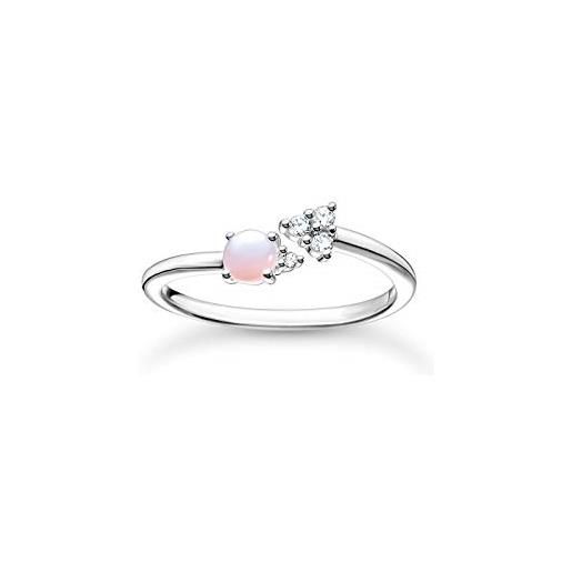 Thomas sabo - anello argento sterling 925 argento sterling cubic zirconia donna, silber, weiß, rosa, violett, tr2345-166-7-60