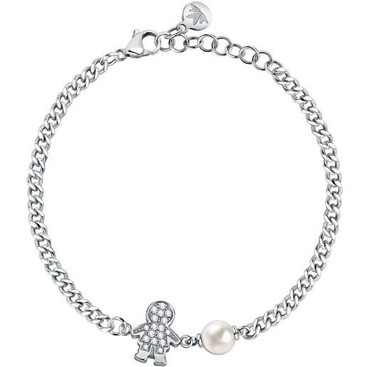 Morellato bracciale catena donna argento 925 gioiello Morellato perla saer48