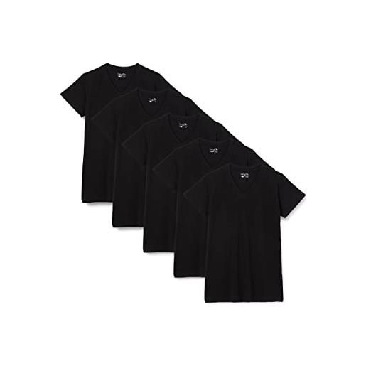 Berydale bd158, maglietta, donna, nero (confezione da 5), x-large