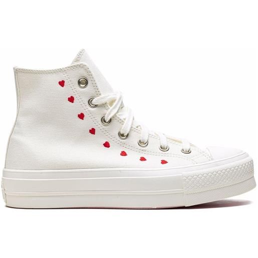 Converse sneakers alte chuck taylor all-star lift - bianco
