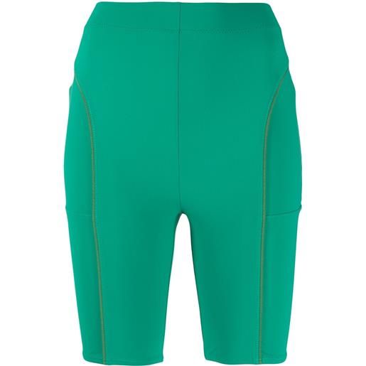 Jacquemus shorts con bordo a contrasto - verde