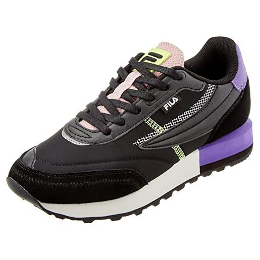 Fila retronique 22 wmn, scarpe da ginnastica donna, black carmine, 39 eu stretta