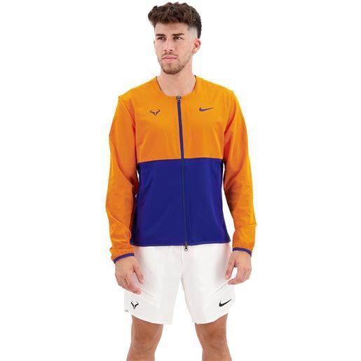 Nike court rafa jacket arancione, blu s uomo