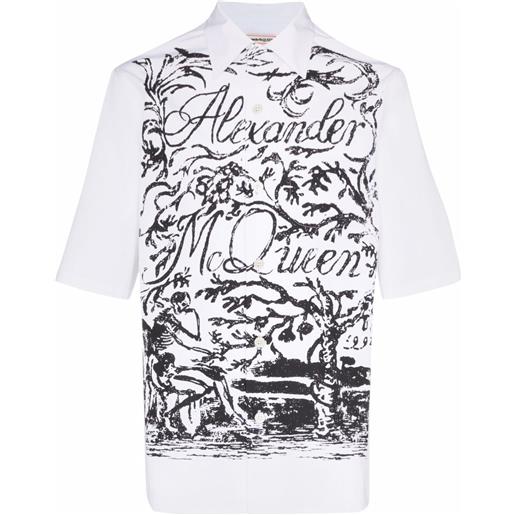 Alexander McQueen camicia con stampa - bianco