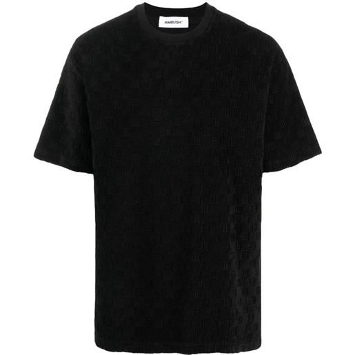 AMBUSH t-shirt con monogramma jacquard - nero