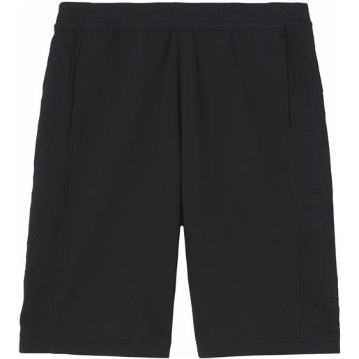 Burberry shorts sportivi goffrati - nero