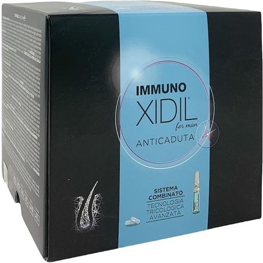 Morgan immuno xidil - kit anticaduta uomo integratore 60 capsule + 15 fiale