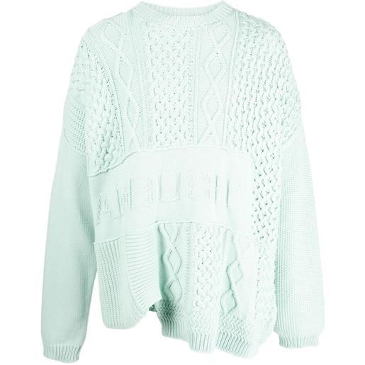 AMBUSH maglione con design patchwork - verde