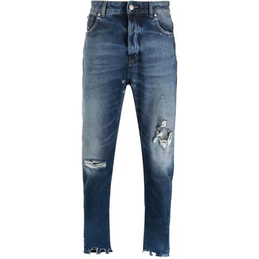 John Richmond jeans skinny con logo - blu