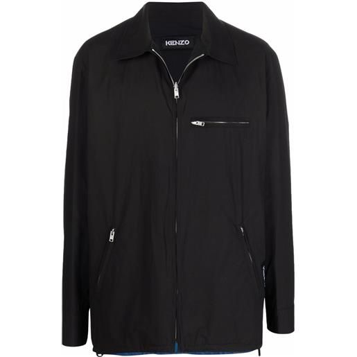 Kenzo giacca reversibile con stampa - nero