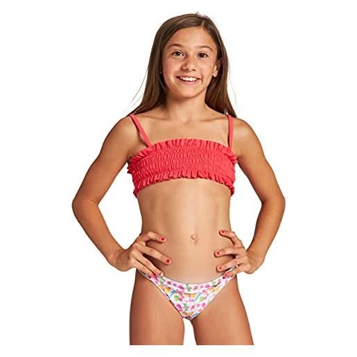 ARENA g sweetie jr bandeau - set bikini da bambina, bambina, 004190, ibisco rosa multi, 116