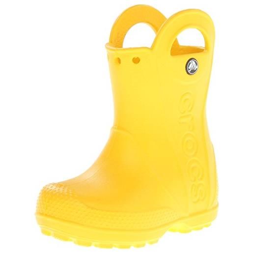 Crocs handle it rain boot kids, scarpe da barca unisex bambini e ragazzi, candy pink, 34 35 eu