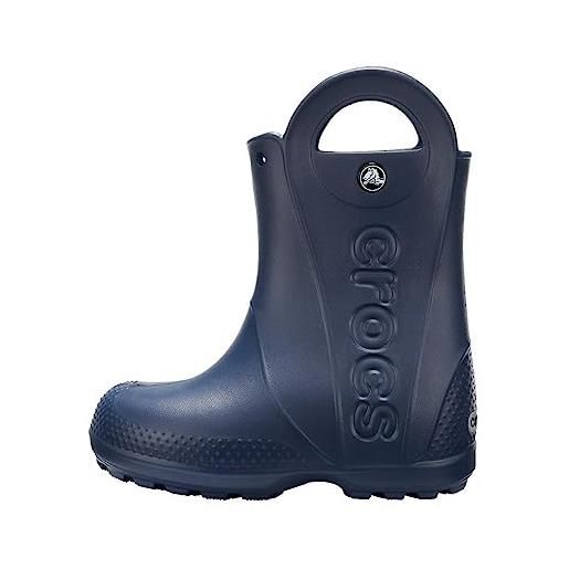 Crocs handle it rain boot k, stivali di gomma unisex bambini, blu (cerulean blue), 28/29 eu