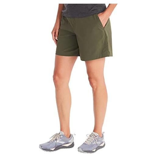 Marmot donna wm's kodachrome short 7, shorts da trekking traspiranti, shorts da escursione in softshell, pantaloni corti funzionali con protezione uv, nori, 6