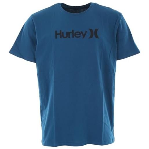 Hurley evd wsh seasonal oao solid tee maglietta, grigio talpa, l uomo