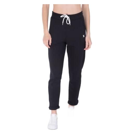 Hurley w oceancare script fleece jogger pantaloni casual, marshmallow, m donna