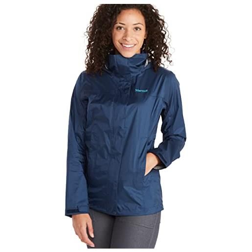 Marmot donna wm's precip eco jacket, giacca antipioggia rigida, impermeabile ultraleggera, antivento, impermeabile, traspirante, blu (arctic navy), xl