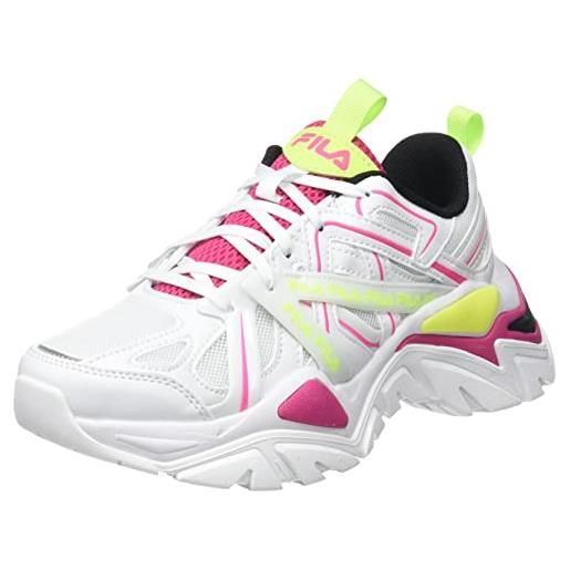 Fila electrove 2 wmn, scarpe da ginnastica donna, bianco e rosa pavone, 36 eu
