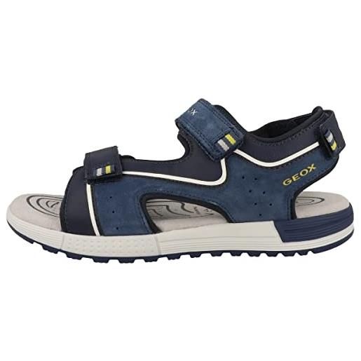 Geox j sandal alben boy a, sandali bambini e ragazzi, blu (navy/avio), 31 eu