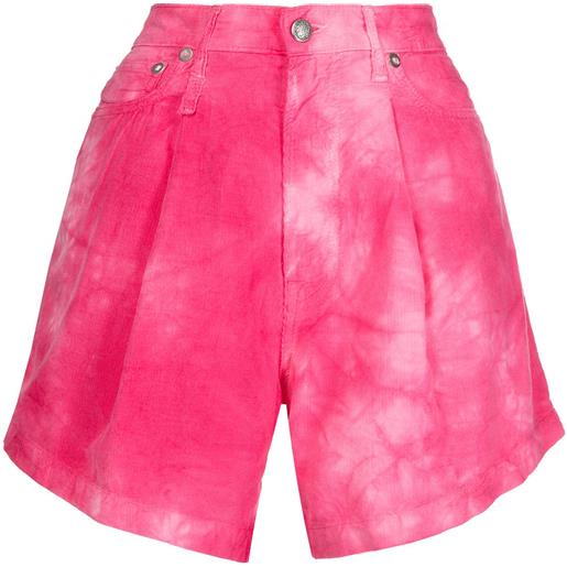 R13 shorts con fantasia tie-dye - rosa