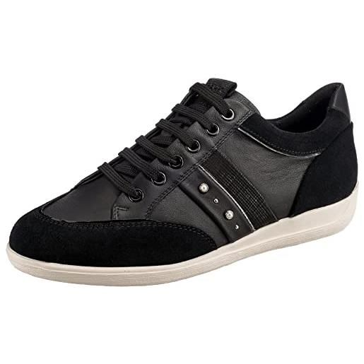 Geox d myria b, sneakers donna, nero (9999 black), 37 eu