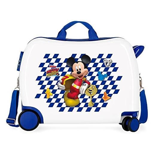 Disney mickey good mood valigia per bambini, 50x38x20 cm rigido abs chiusura a combinazione, 34 l, 2.1 kg, 4 ruote bagaglio a mano, multicolore