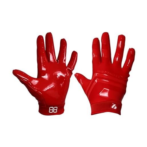 BARNETT frg-03 rosso (xl) guanti da calcio americano pro ricevitore, re, db, rb