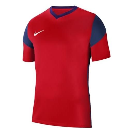 Nike park derby iii, maglietta a manica corta uomo, rosso (università rossa/mezzanotte blu navy/bianca), xl