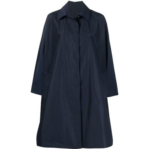 Yves Salomon cappotto con chiusura nascosta - blu