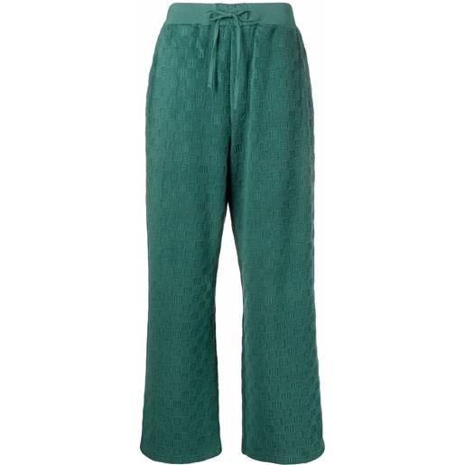 AMBUSH pantaloni con monogramma jacquard - verde
