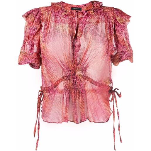 ISABEL MARANT blusa con stampa - rosso