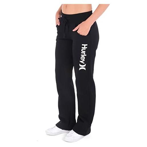 Hurley oao fleece jogger pantaloni casual, nero, xs donna