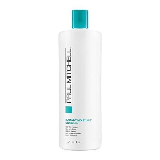 Paul Mitchell instant moisture shampoo, idratante, ravviva i capelli secchi, naturali o trattati - 1000 ml