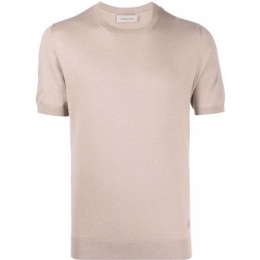 Corneliani t-shirt girocollo - toni neutri