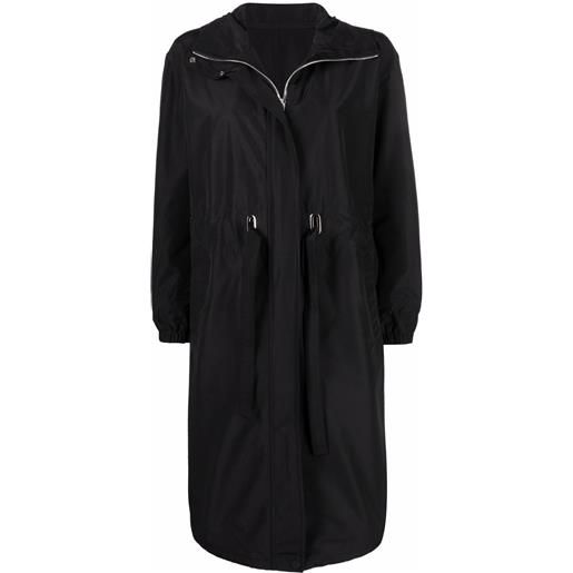 Yves Salomon cappotto oversize con zip - nero