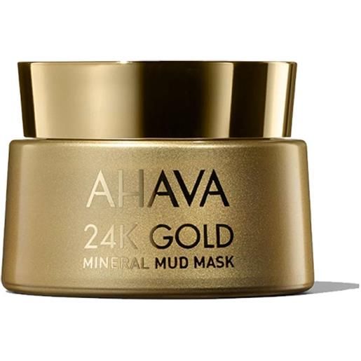 Ahava 24k gold mineral mud mask maschera viso idratante illuminante, 50ml