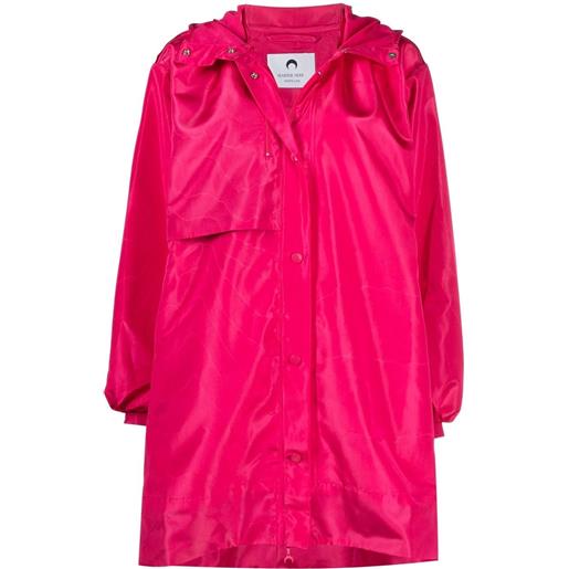 Marine Serre giacca a vento con cappuccio - rosa