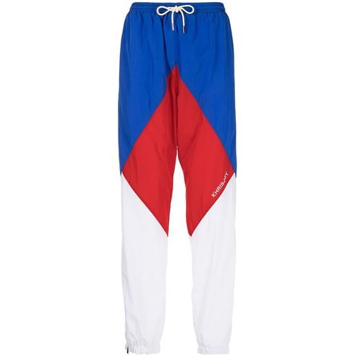Khrisjoy pantaloni sportivi con design color-block - blu