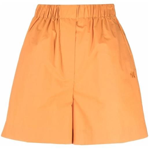 Nanushka shorts con vita elasticizzata - arancione