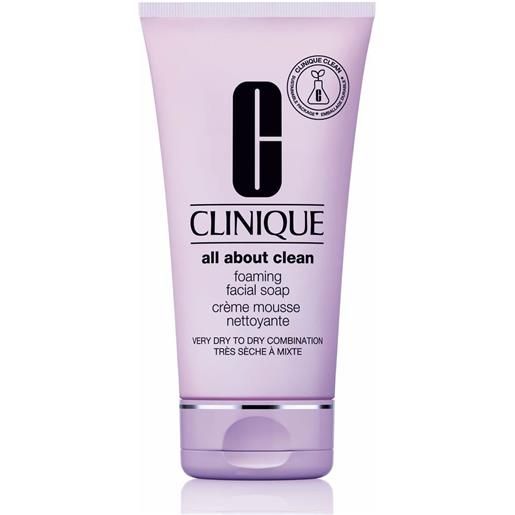 Clinique all about clean foaming facial soap 150ml mousse detergente viso