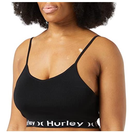 Hurley oao text active top maglietta, nero, s donna
