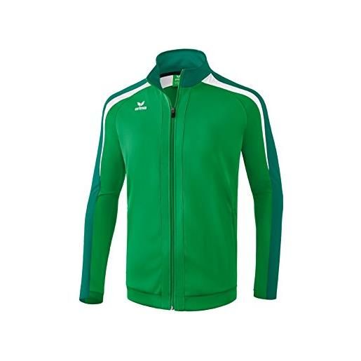 Erima 1031803, jacket unisex bambini, smeraldo/evergreen/bianco, 116